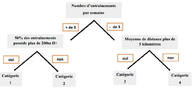 Figure 4. Construction d’un arbre de décision pour le domaine de la course. 