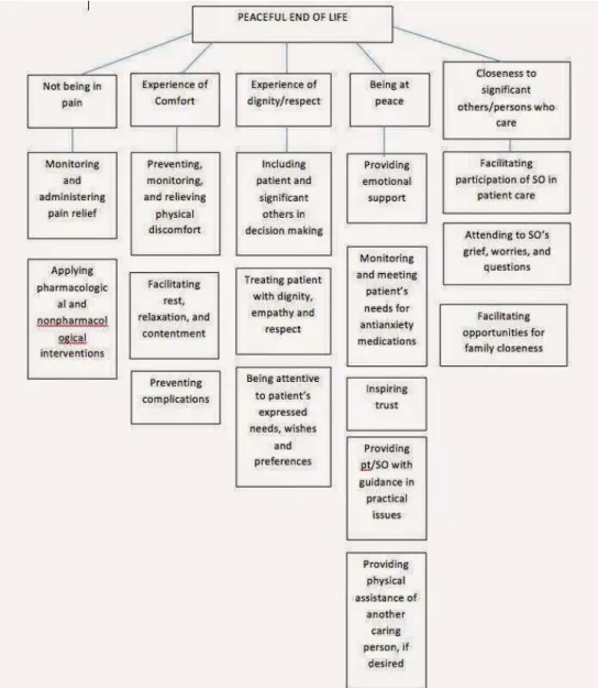 Figure 3 Tableau récapitulatif de la théorie de fin de vie paisible 