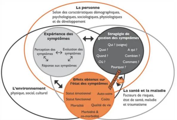 Figure  1:  Schéma  théorique  de  la  théorie  de  la  gestion  des  symptômes  (Eicher et al