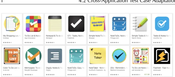 Figure 4.2. Example of similar note-pad applications in the Google Play Store In this Ph.D