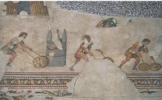 Figure 1. Mosaic floor, courtyard of the Palace (5 th  cent. CE).  