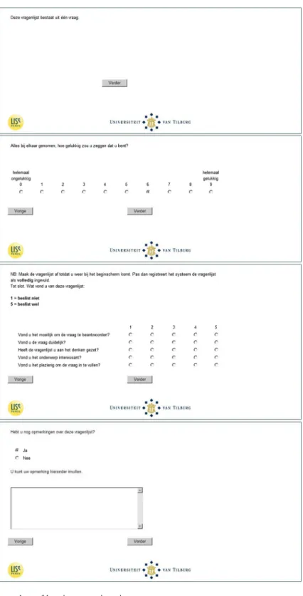 Fig. 2 Screenshots of happiness questionnaire