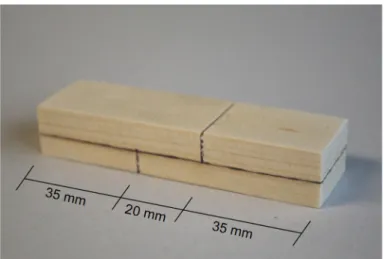 Fig. 4 Small specimen cut out from bigger samples (see Fig. 3) for estimation of the strength distribution profile