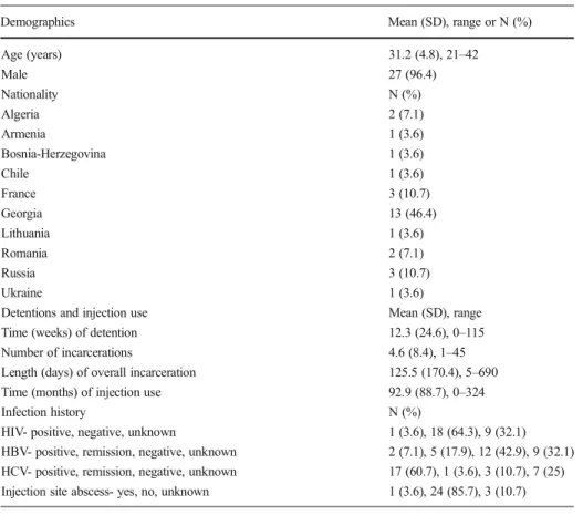 Table 1 Characteristics of initial NSP participants (n=28)