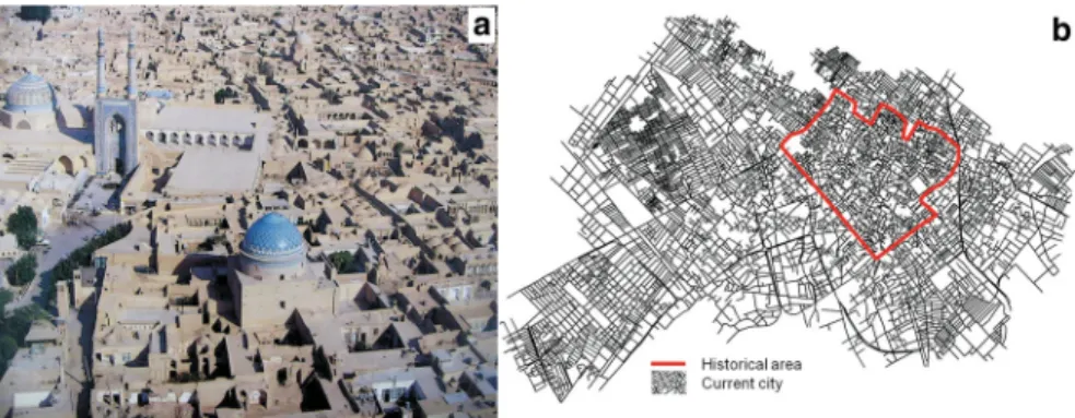 Fig. 2 a Birdseye-view of the historical city of Yazd (Yazd Cultural Heritage and Tourism Organization 2005)