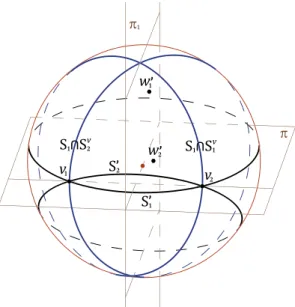 Fig. 1 3-dimensional configuration of spheres for the proof of part 3 of Theorem 5