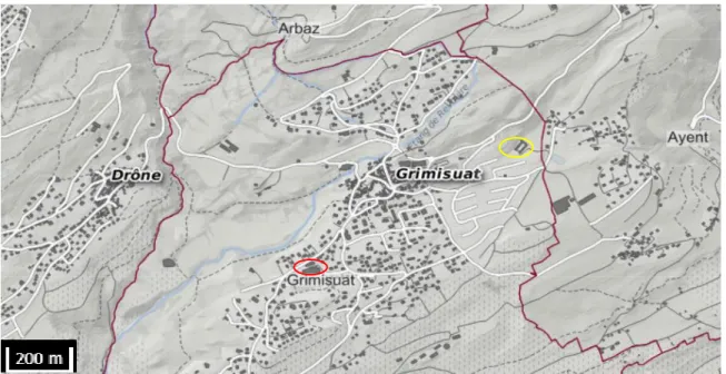 Figure 14 : plan de la commune de Grimisuat 