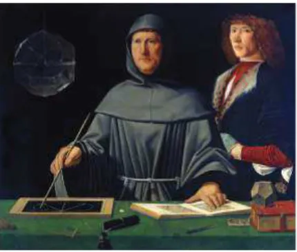 Figure 3.2: Portrait de Luca Pacioli (1445–1517) avec un étudiant, 1495.