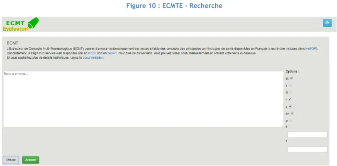 Figure 10 : ECMTE - Recherche 