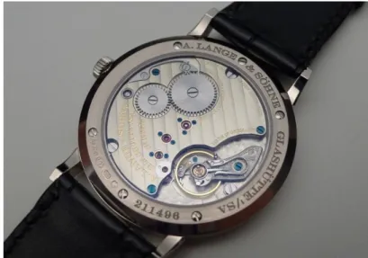 Figure 4: A. Lange &amp; Söhne Saxonia, praised  for excellent movement finishing
