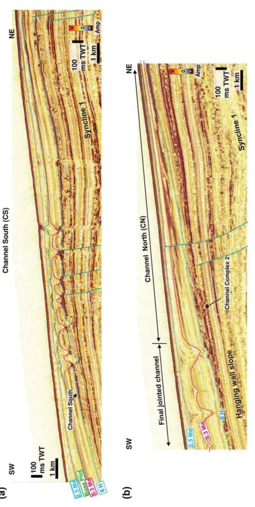 Fig. 7  Pockmark Trail 2 above Channel Complex 2 (CC2) composed of Nested Pockmarks (NPs) in the upslope side and Advancing Pockmarks (APs) in the downslope side