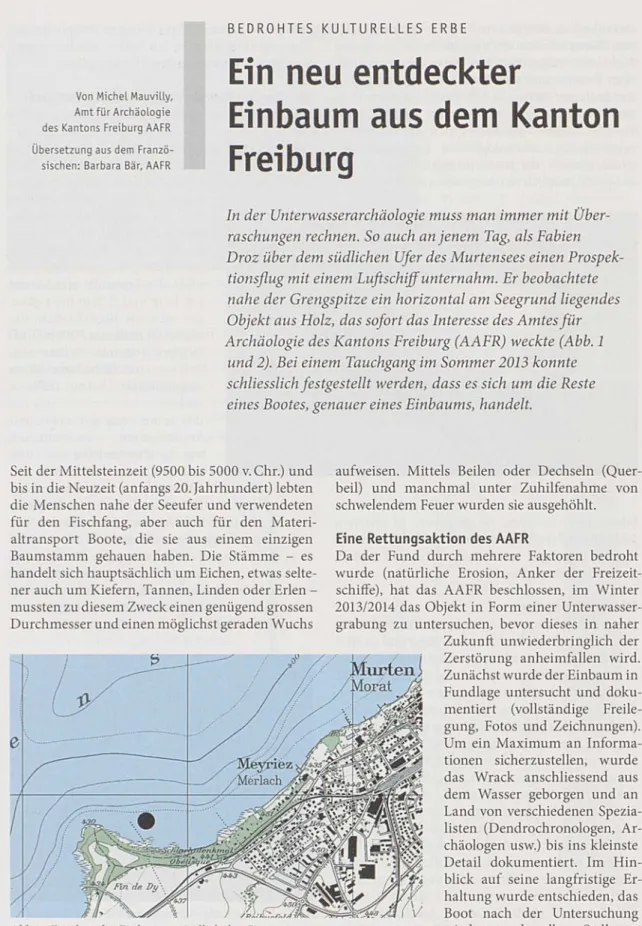 Abb. 1: Fundort  des  Einbaums  nördlich  der  Grengspitze.