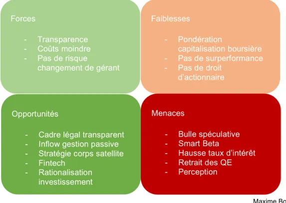 Figure 15 : SWOT gestion indicielle