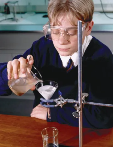 Figure 2.13  It is important when filtering not to overfill the filter paper.