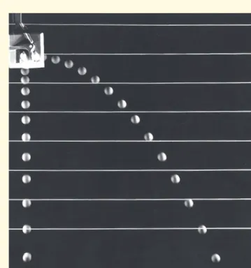 Figure 4.5b  A graph of distance against (time) 2  for a body falling freely  from rest