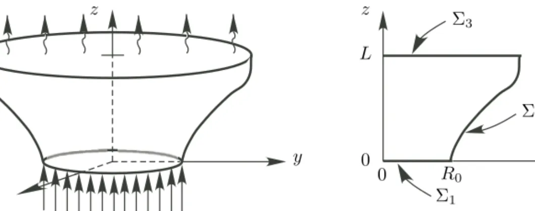 Figure 1.7. Volume Ω and its cross section.