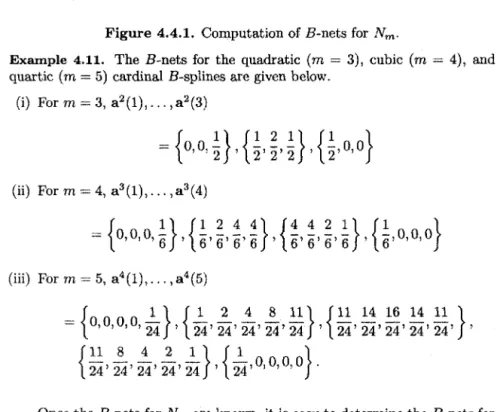 Figure 4.4.1. Computation of B-nets for N m .
