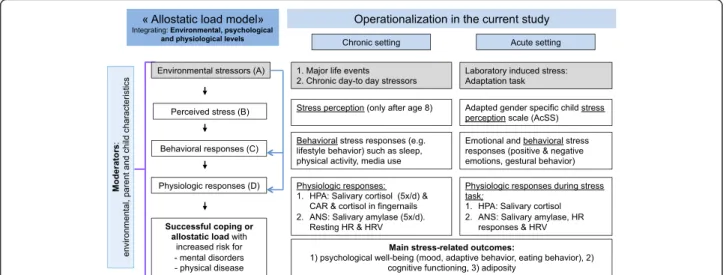 Fig. 1 Stress concept and operationalization in the current study