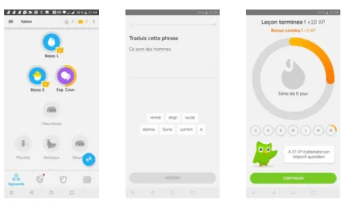 Figure 9 : Application Duolingo