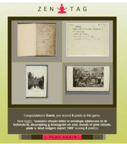 Figure 1 : Capture d'écran ZenTag  