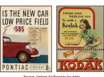 Figure 3 – Advertising in the 1930s 