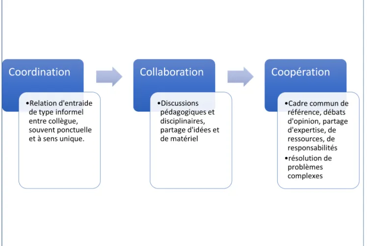 Figure 1 : Le développement d'une approche collaborative interdisciplinaire 