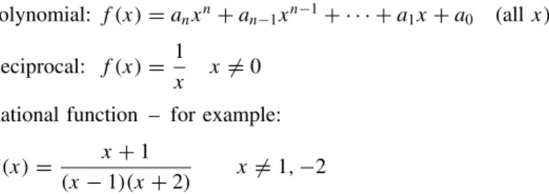 Figure 3.1 illustrates this for the straight line graph of the linear function y = 2x + 1.