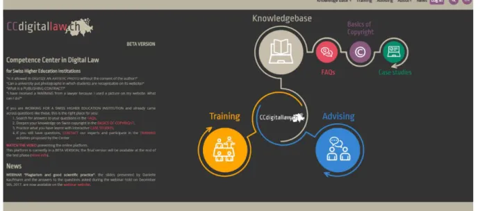 Figure 8: Current CCdigitallaw interface