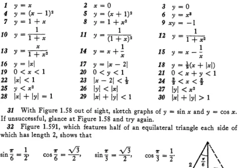 Figure 1.591 the graphs. Finally, sketch graphs of y = sin x and
