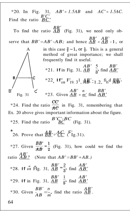 Fig. 31 *23. Given AB = m' find AB'