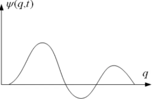 Figure 3.1: The state of a particle in quantum mechanics is described by a state function, which has infinitely many degrees of freedom.
