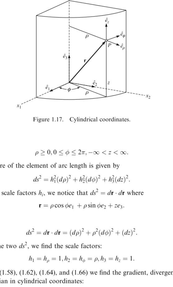 Figure 1.17. Cylindrical coordinates.