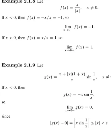 Figure 2.1.2 shows the graph of a function that has distinct left- and right-hand limits at a point x 0 