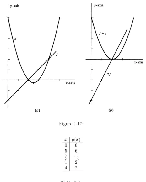 Figure 1.17: x g(x) 0 6 5 6 5 2 − 14 1 2 4 2 Table 1.4: