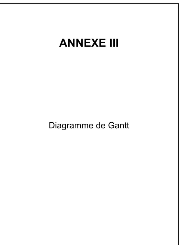 Diagramme de Gantt 