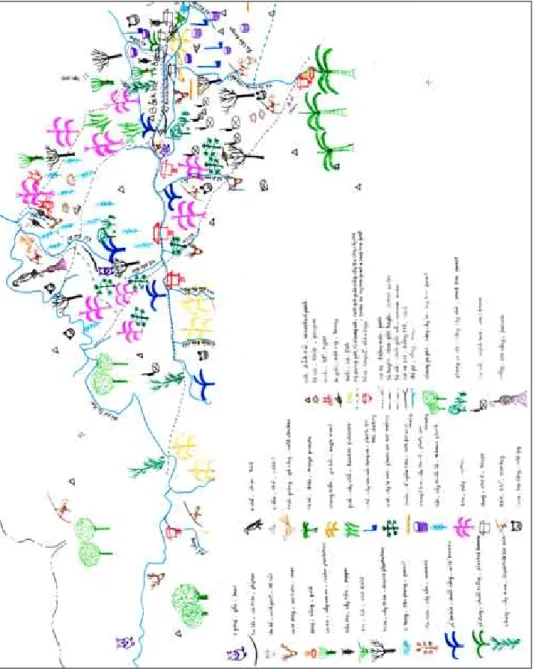 Figure 8.  Biodiversity and resource distribution map of Khe Tran