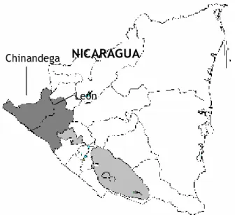 Figura 1: Ubicación del proyecto piloto en Nicaragua.  