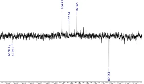 Figure 41.  The down field APT  13 C-NMR (125 MHz) spectrum of isolated material 49e.      