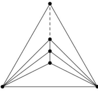 Fig. 2 The Christmas tree. Two nodes are at the bottom, the others (only 4 shown) are in the stem of the tree