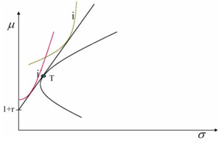 Fig. 2 Two-fund separation theorem