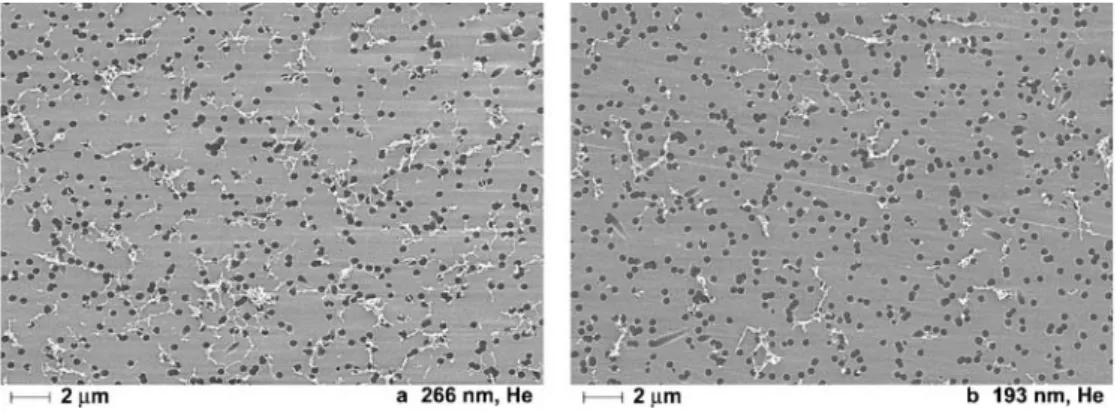 Fig. 5 Filtered aerosol of transparent CaF 2 ablated with a 193 nm laser at 80 μm spot size.