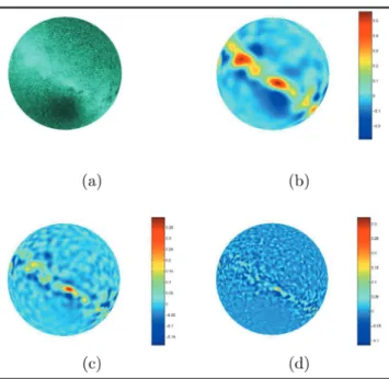 FIGURE 4 Spherical wavelet transform of an image of the Milky Way. (a) Original image
