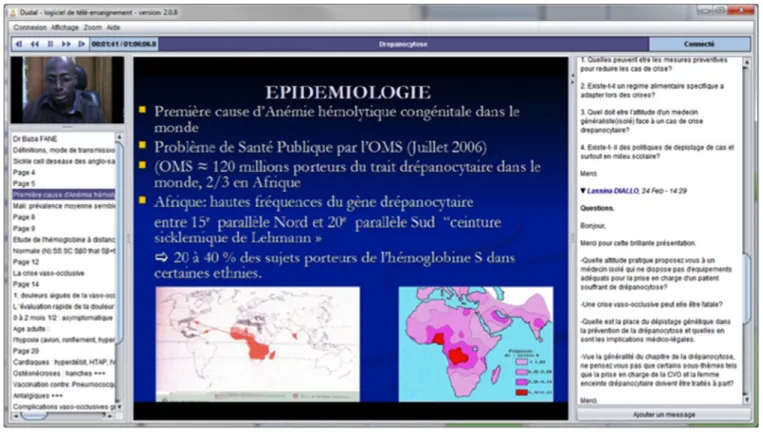 Figure 2. A screenshot of the interactive webcasting software, Dudal.