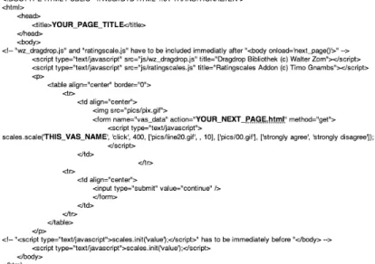 Figure 3. Readout of rating value in feedback window.