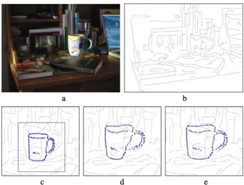 Figure 3e shows the first two deformation modes for our running example. The first mode spans the spectrum  be-tween little coffee cups and tall Starbucks-style mugs, while the handle can vary from pointed down to pointed up within the second mode