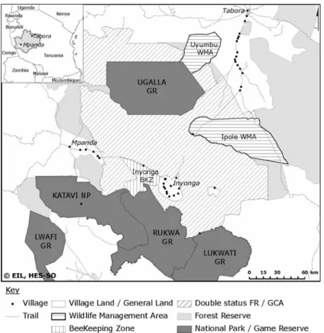 Fig 1 Map of the Katavi–Rukwa and Ugalla protected areas complex