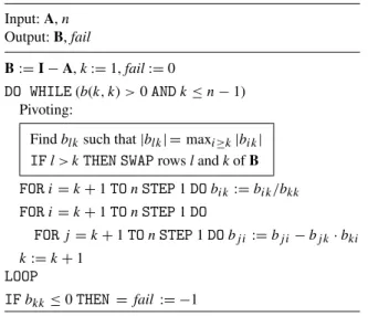Table I provides an adaptation of a standard version of Crout’s algorithm in pseudo code (e.g