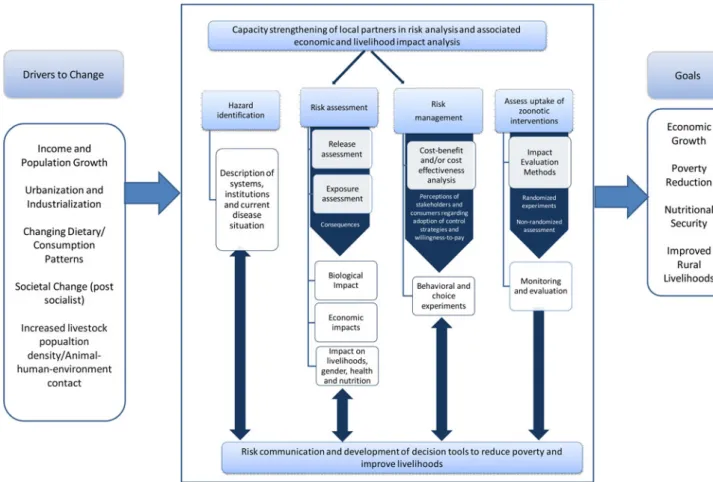 Figure 1. Modified risk analysis framework to enhance reduction of zoonotic disease burden.