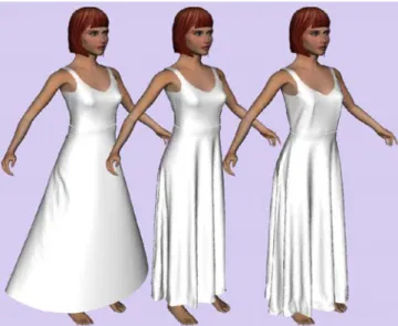 Fig. 12. High-quality drape of complex garments on arbitrary body postures
