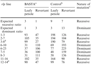 Table 2 Genetic analysis of the 53 rlp lines